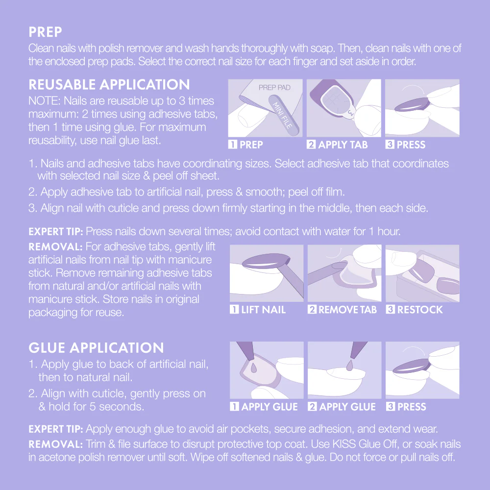 Kiss Majestic Press On Nails - Luxury High Shine Gel Nails with Jewel Design - Image 13