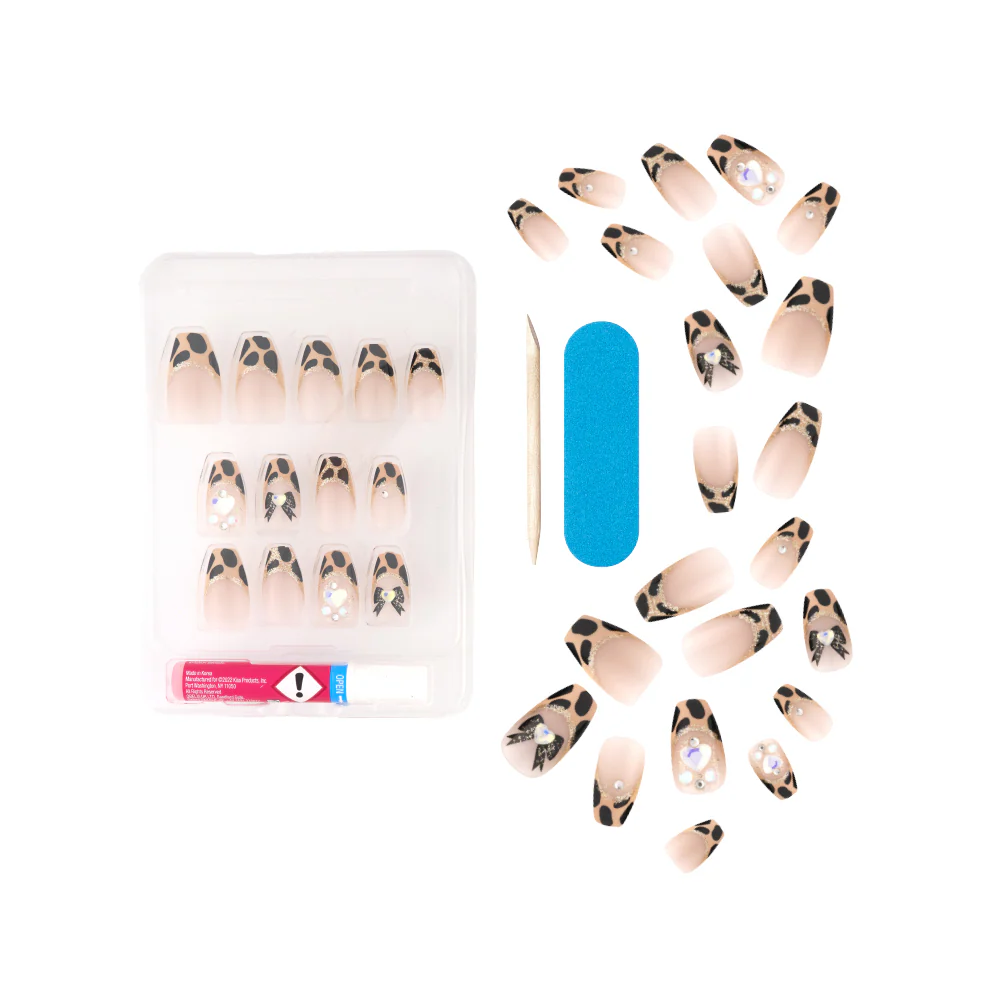 Kiss Majestic Press On Nails - Luxury High Shine Gel Nails with Jewel Design - Image 5