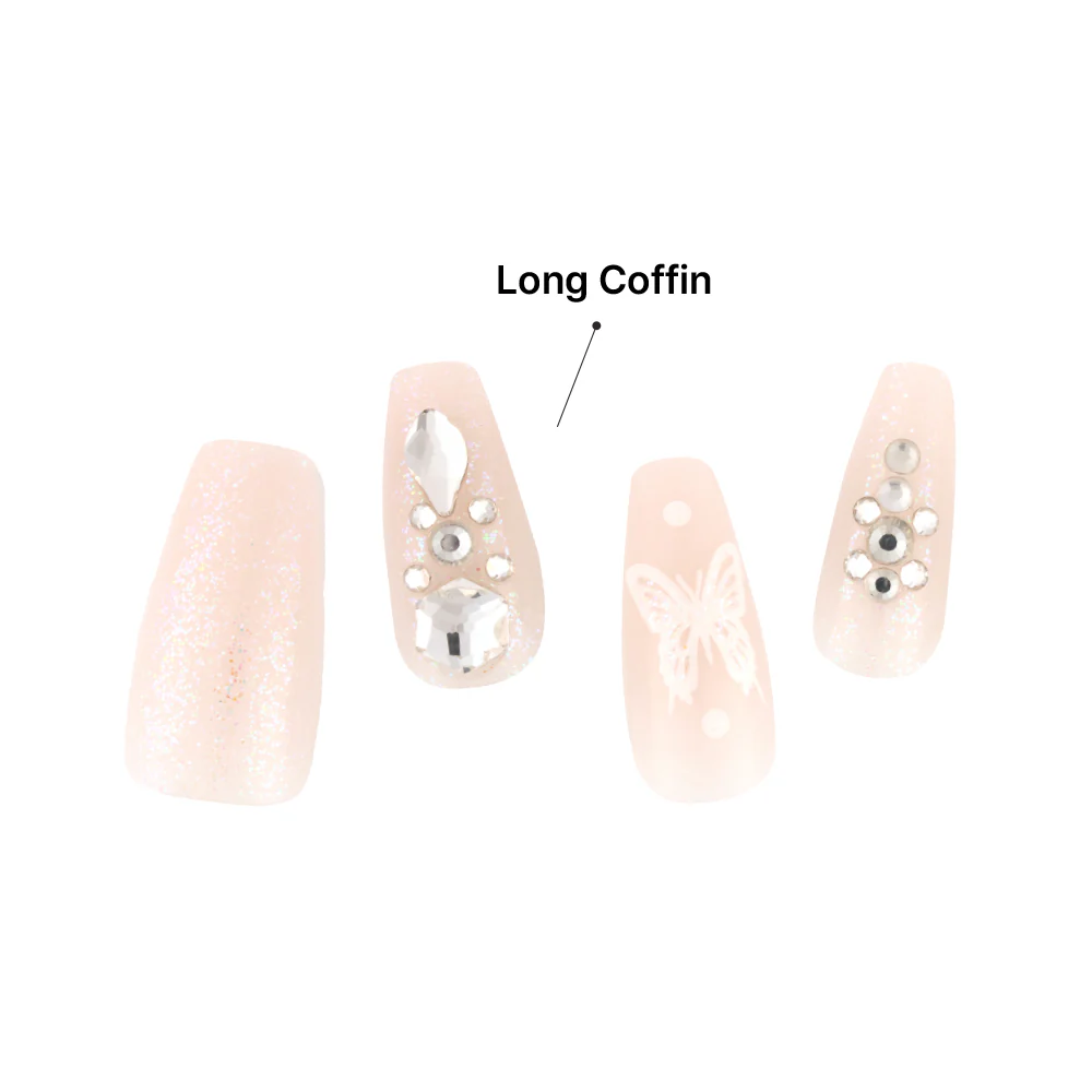 Kiss Majestic Press On Nails - Luxury High Shine Gel Nails with Jewel Design - Image 9