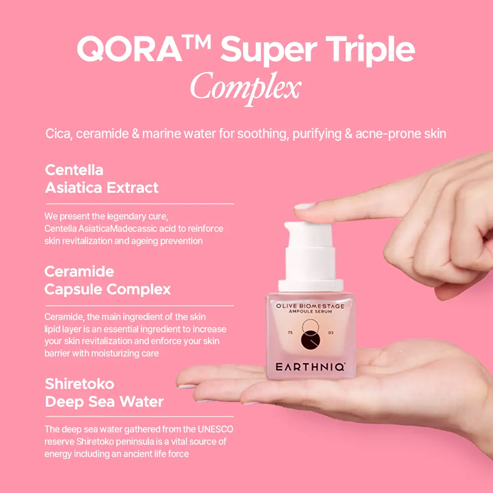 EARTHNIQ Korean Ampoule Serum with Peptides, Cica, Ceramides & Centella for Radiance - Image 4