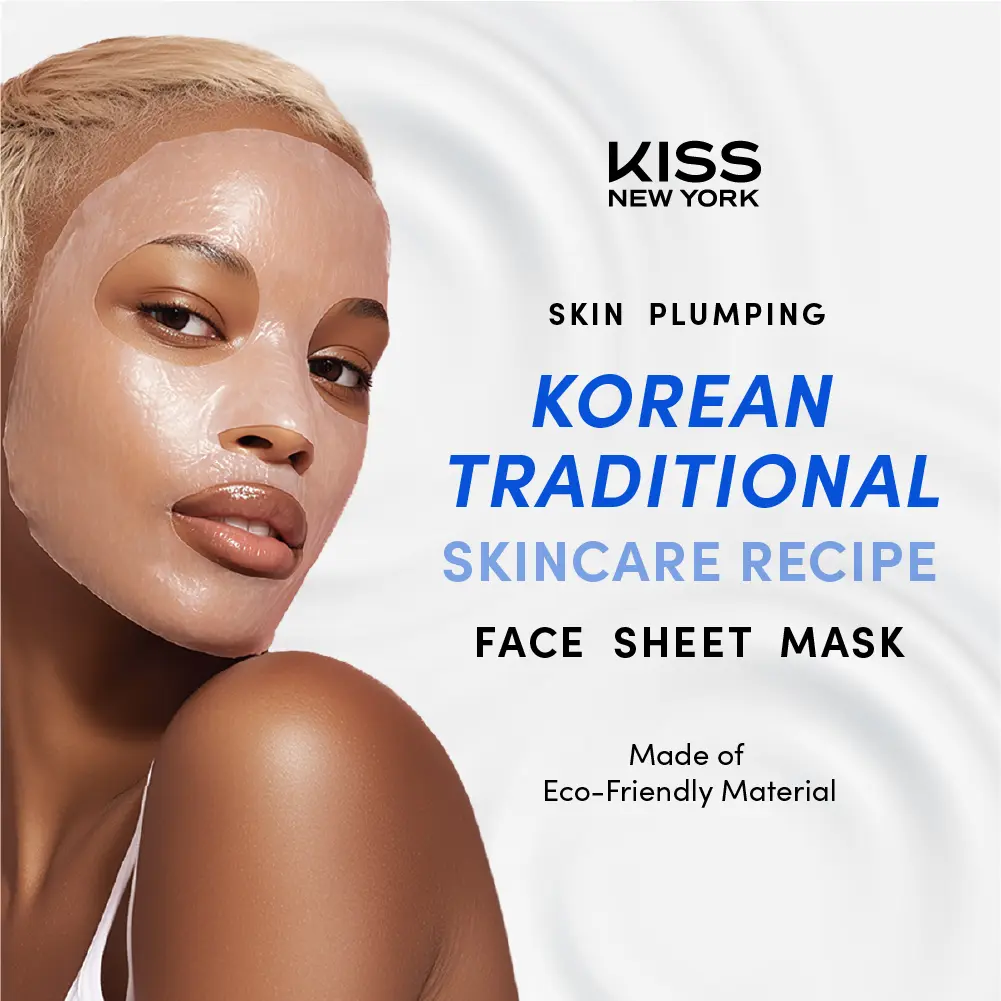 Kiss New York Korean Sheet Mask for Hydration, Brightening, and Anti-Aging – Niacinamide, Collagen & Adenosine (6 Sheets) - Image 14