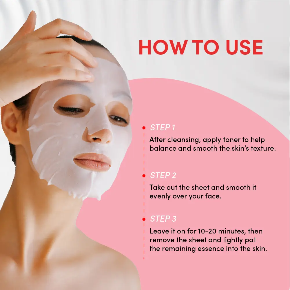 Kiss New York Korean Sheet Mask for Hydration, Brightening, and Anti-Aging – Niacinamide, Collagen & Adenosine (6 Sheets) - Image 26