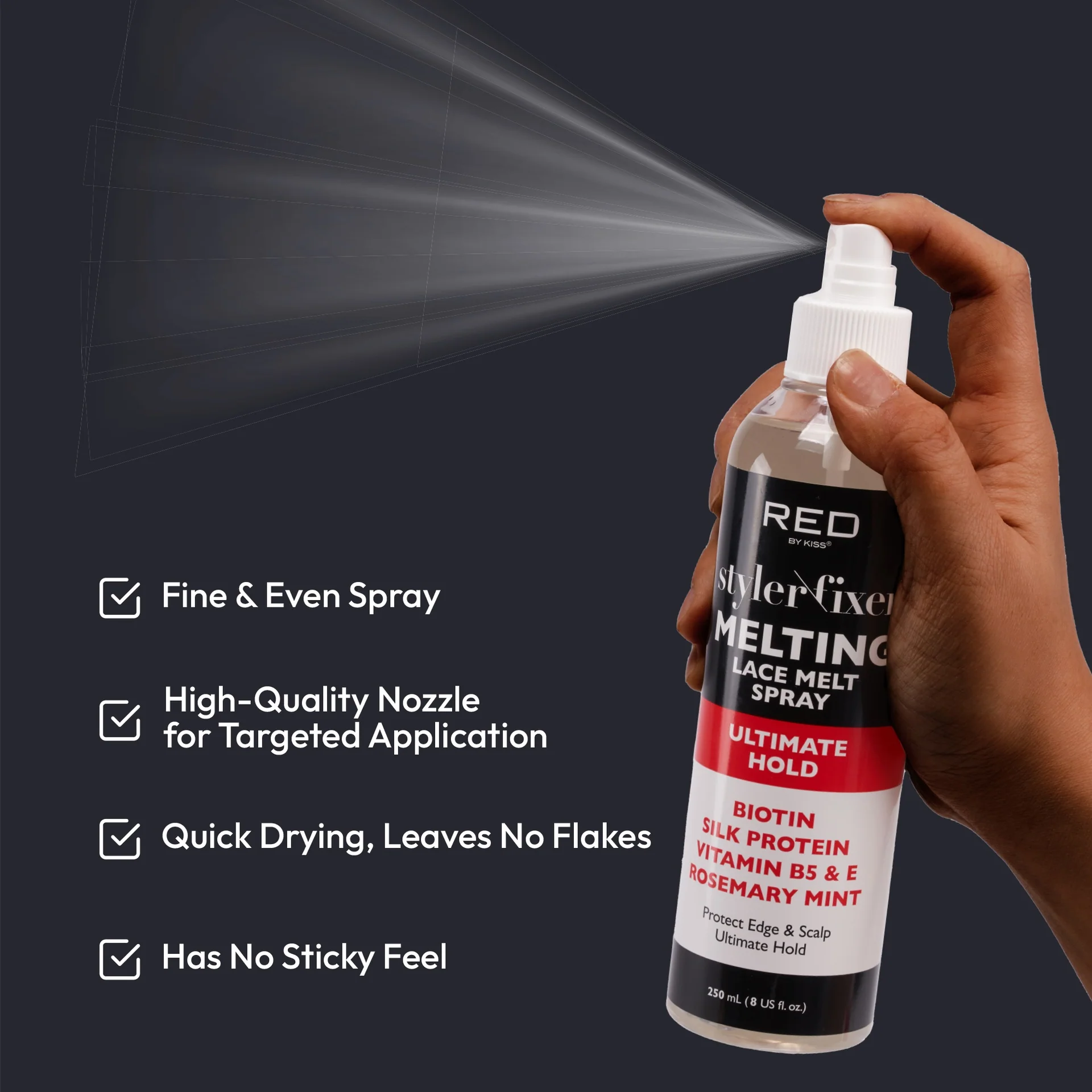 RED by KISS Lace Melt Spray - Ultimate Hold - Image 4