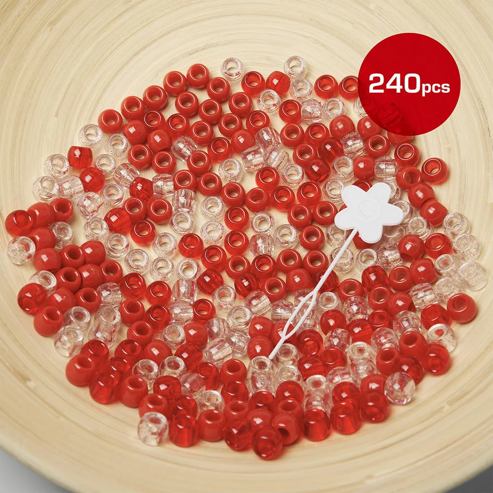 RED by KISS Large Hair Beads (240pcs) - Image 5