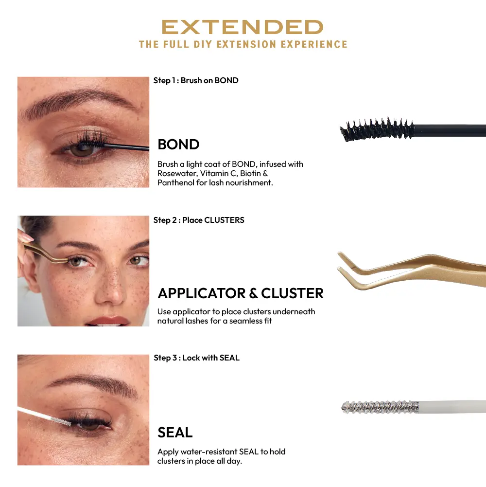 VLuxe By i•ENVY Lash Extension Bond & Seal Glue – Dual-Ended, Waterproof, Serum-Infused with Rosewater, Biotin & Vitamin C - Image 3