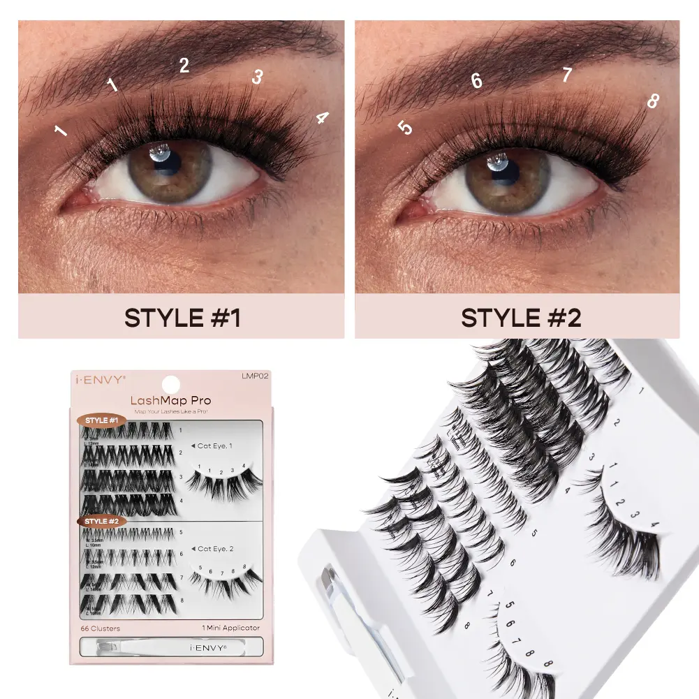 I-ENVY LashMap Pro Lash Cluster Kit with Mini Tweezer - Beginner Friendly DIY Eyelash Extensions - Image 14