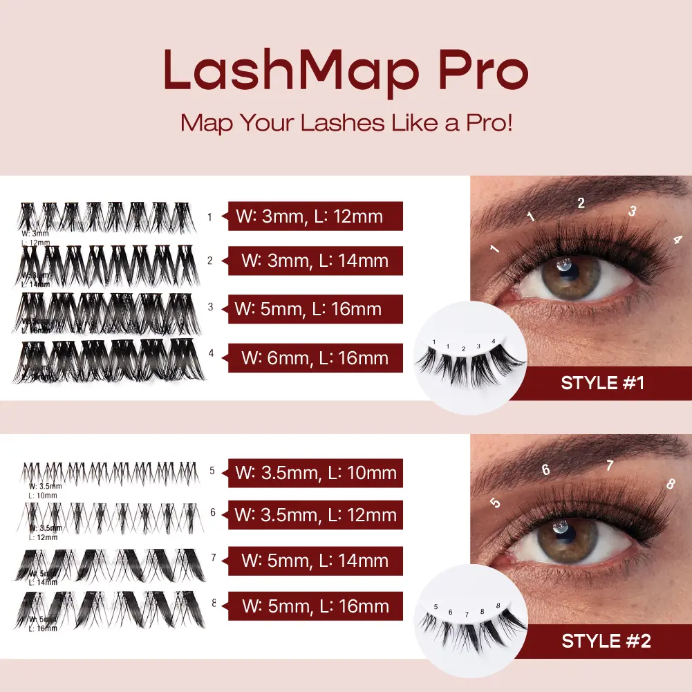 I-ENVY LashMap Pro Lash Cluster Kit with Mini Tweezer - Beginner Friendly DIY Eyelash Extensions - Image 17