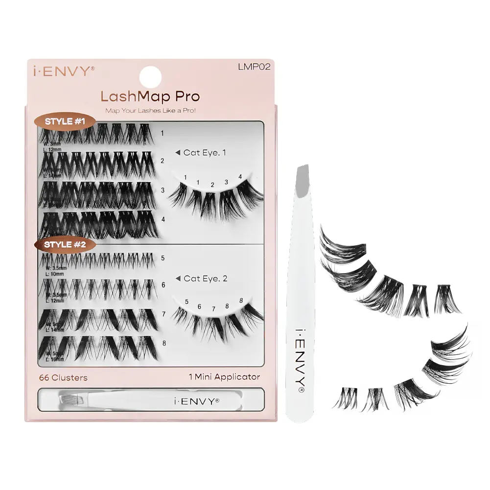 I-ENVY LashMap Pro Lash Cluster Kit with Mini Tweezer - Beginner Friendly DIY Eyelash Extensions - Image 20