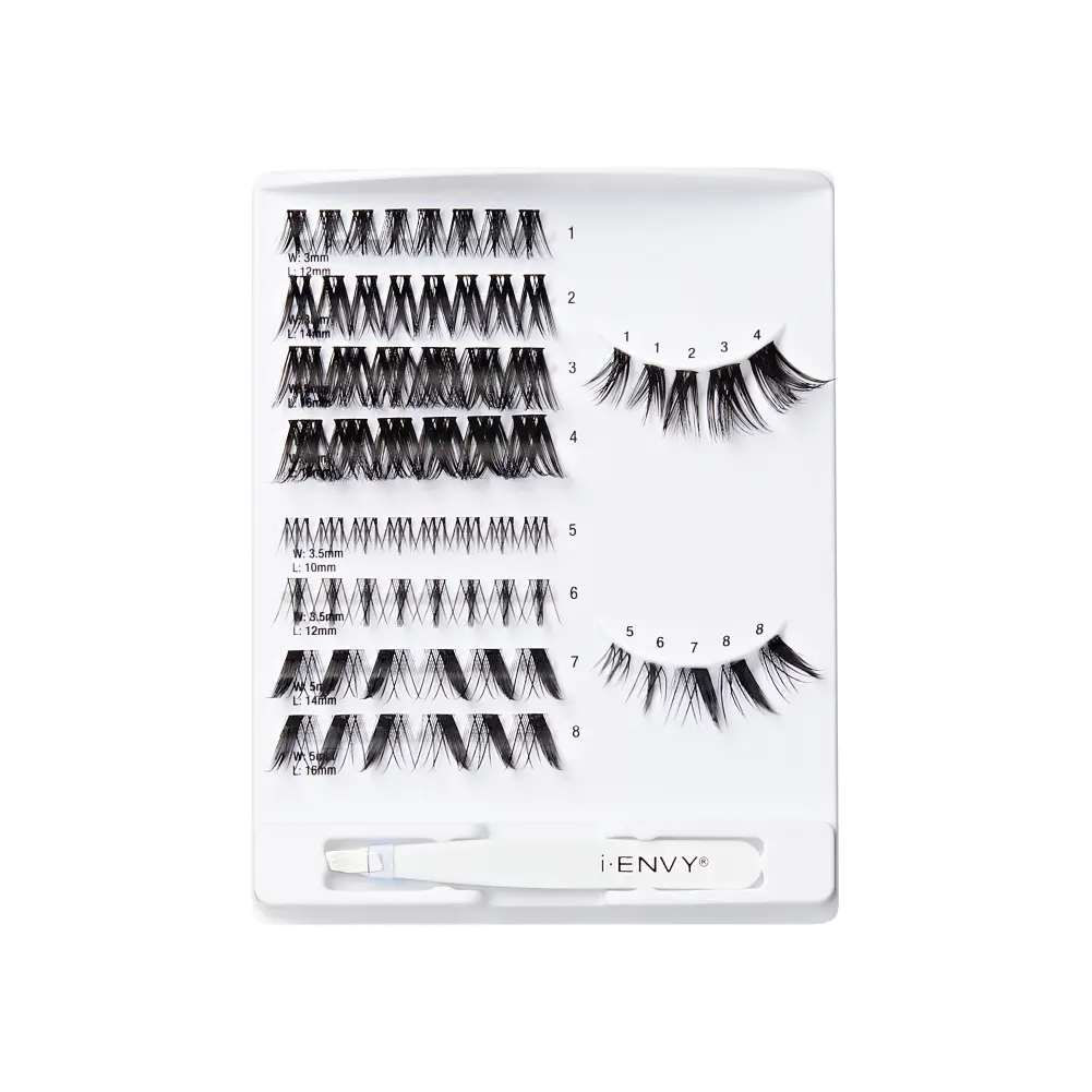 I-ENVY LashMap Pro Lash Cluster Kit with Mini Tweezer - Beginner Friendly DIY Eyelash Extensions - Image 21