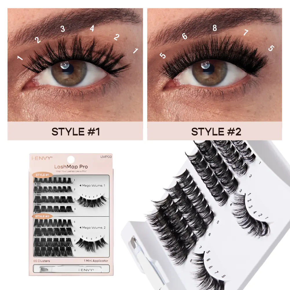 I-ENVY LashMap Pro Lash Cluster Kit with Mini Tweezer - Beginner Friendly DIY Eyelash Extensions - Image 26