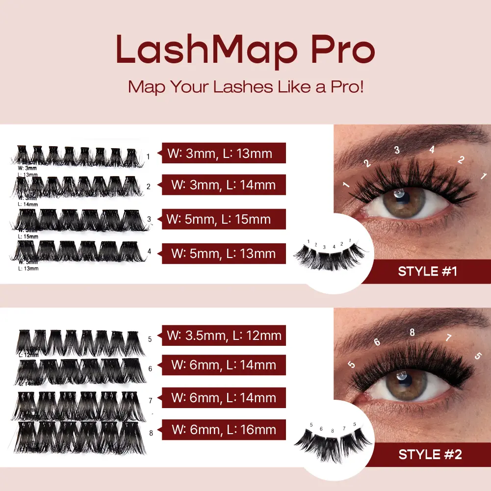 I-ENVY LashMap Pro Lash Cluster Kit with Mini Tweezer - Beginner Friendly DIY Eyelash Extensions - Image 28