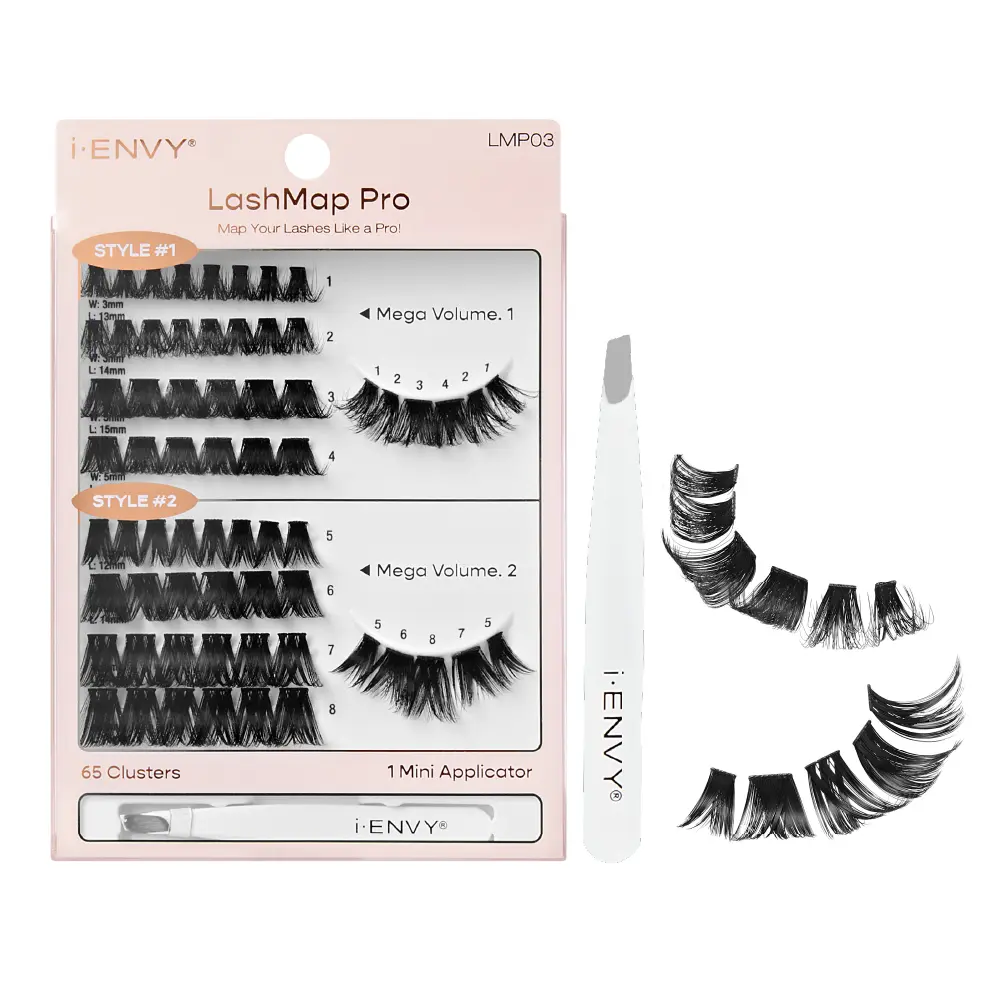 I-ENVY LashMap Pro Lash Cluster Kit with Mini Tweezer - Beginner Friendly DIY Eyelash Extensions - Image 31