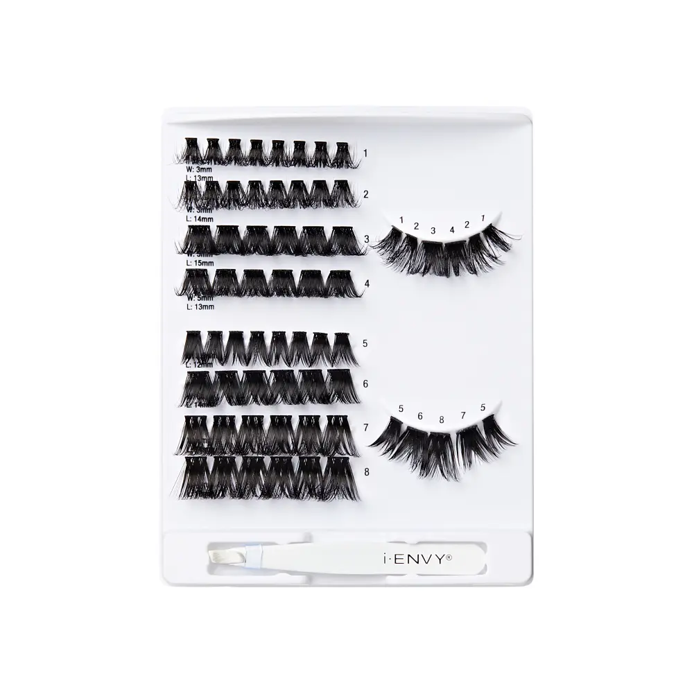 I-ENVY LashMap Pro Lash Cluster Kit with Mini Tweezer - Beginner Friendly DIY Eyelash Extensions - Image 32