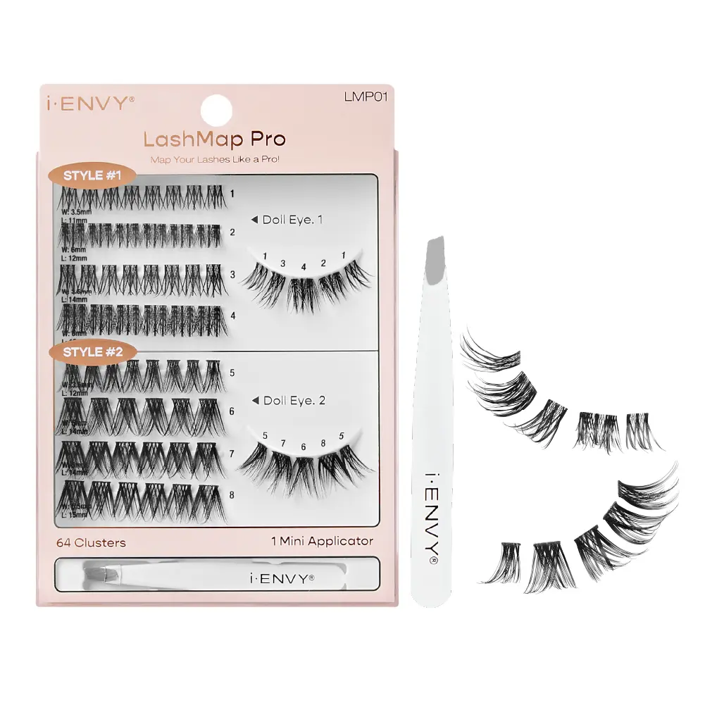 I-ENVY LashMap Pro Lash Cluster Kit with Mini Tweezer - Beginner Friendly DIY Eyelash Extensions - Image 8