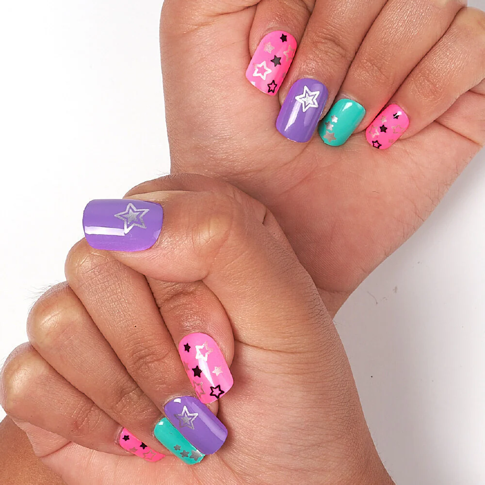 Gold Finger Little Diva Sticker Nails - Funny Face - Image 2