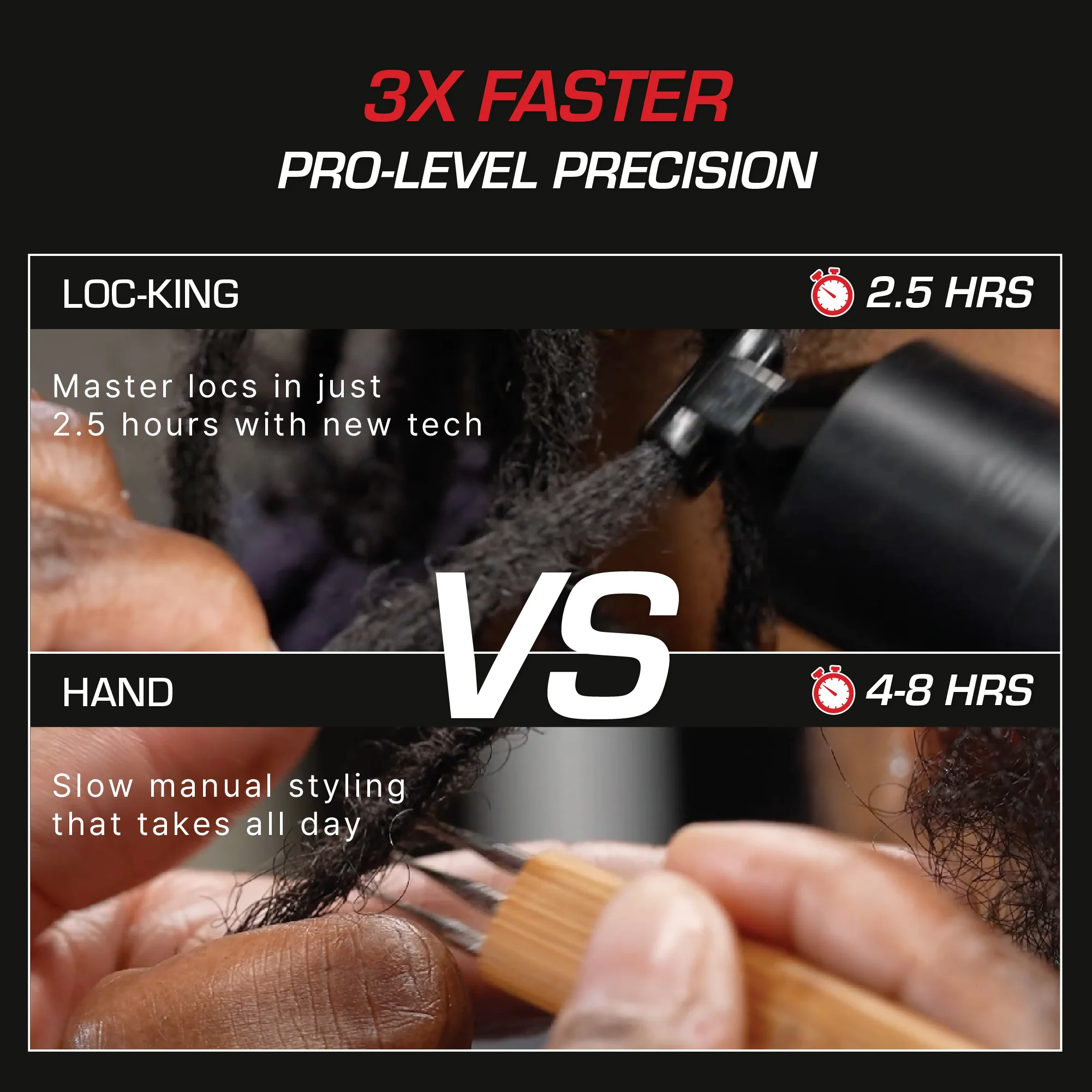 RED PRO LOC-KING Professional Bundle: Cordless Auto Loc Styler + Premium Salon Cape - Image 19