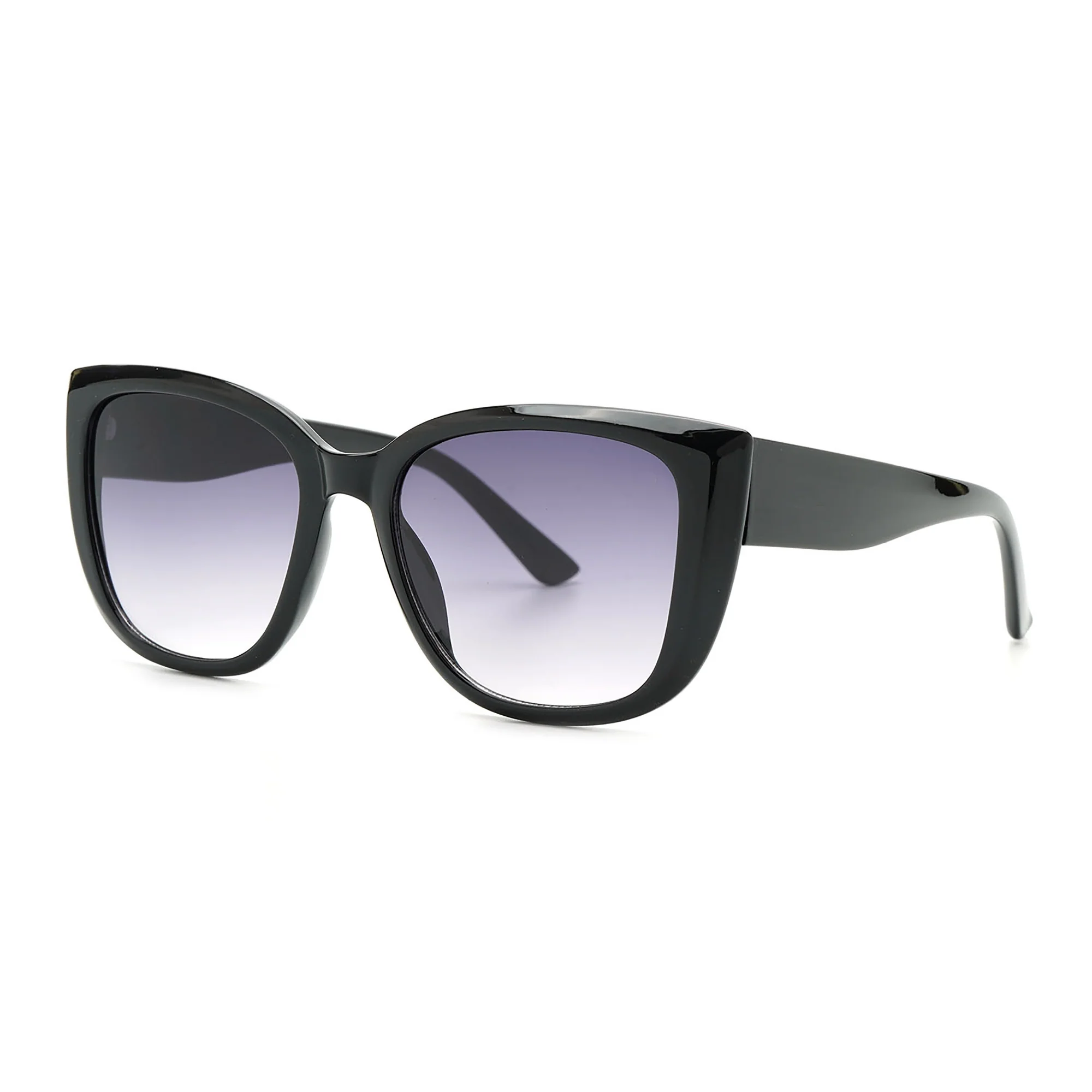 Mad Shade Black Cat Eye Sunglasses - UV400 Gradient Lens Oversized Square Frames - Image 6
