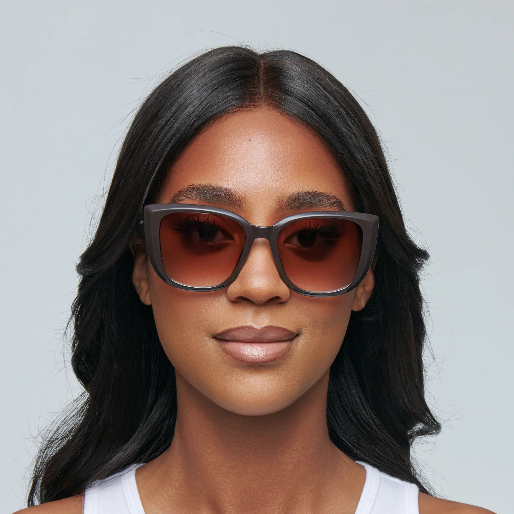 Mad Shade Brown Cat Eye Sunglasses - UV400 Gradient Lens Oversized Frames - Image 6