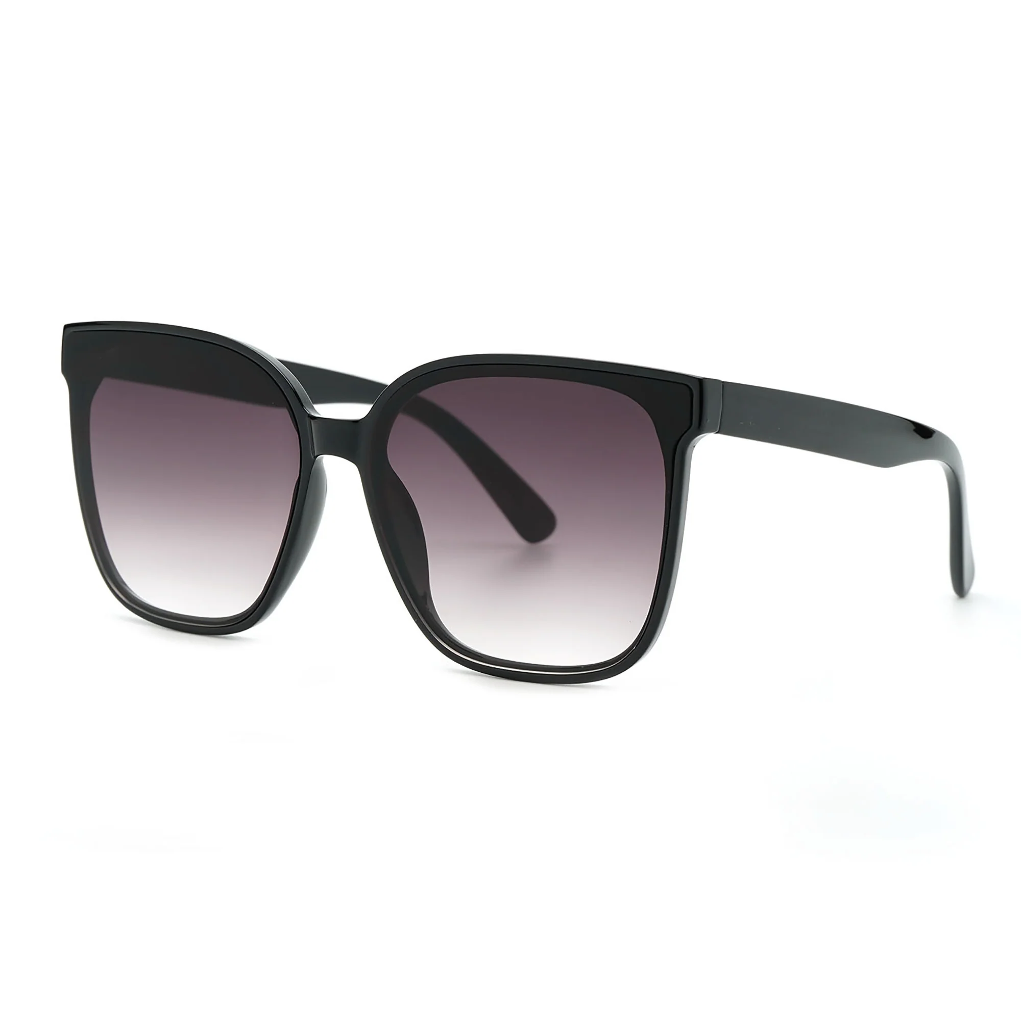 Mad Shade Retro Oversized Sunglasses - Classic Black Rectangle Frame with Gradient Lenses - Image 5