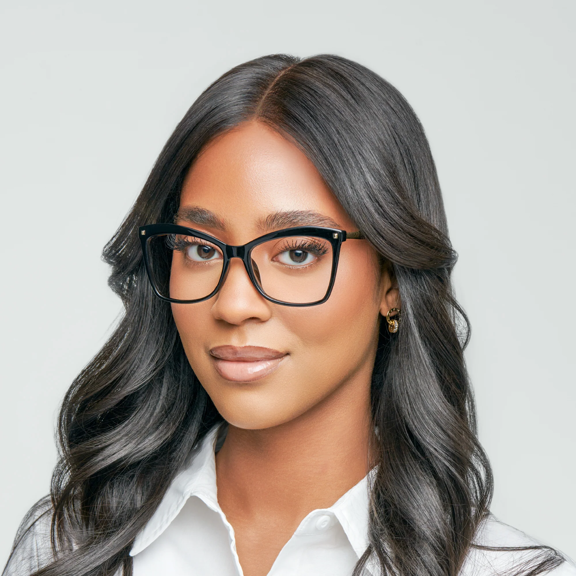 MadShade Black Cat Eye Fake Glasses with Gold Accents - Retro Clear Lens Eyewear - Image 6