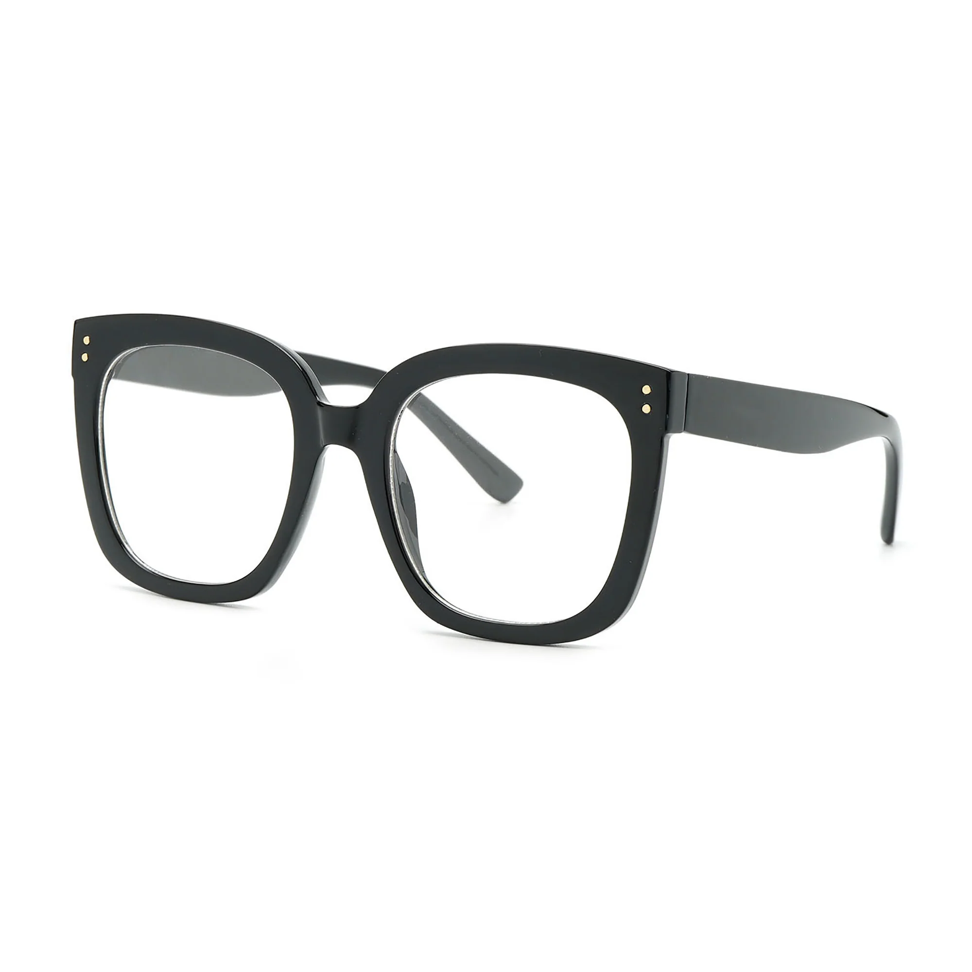 Mad Shade Retro Oversized Thick Square Glasses - Clear Lens Non-Prescription Frames - Image 4