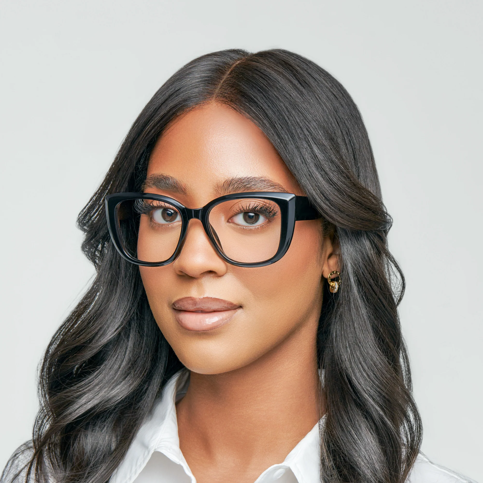 MadShade Thick Black Cat Eye Fake Glasses - 90s Retro Oversized Clear Lens Eyewear - Image 3
