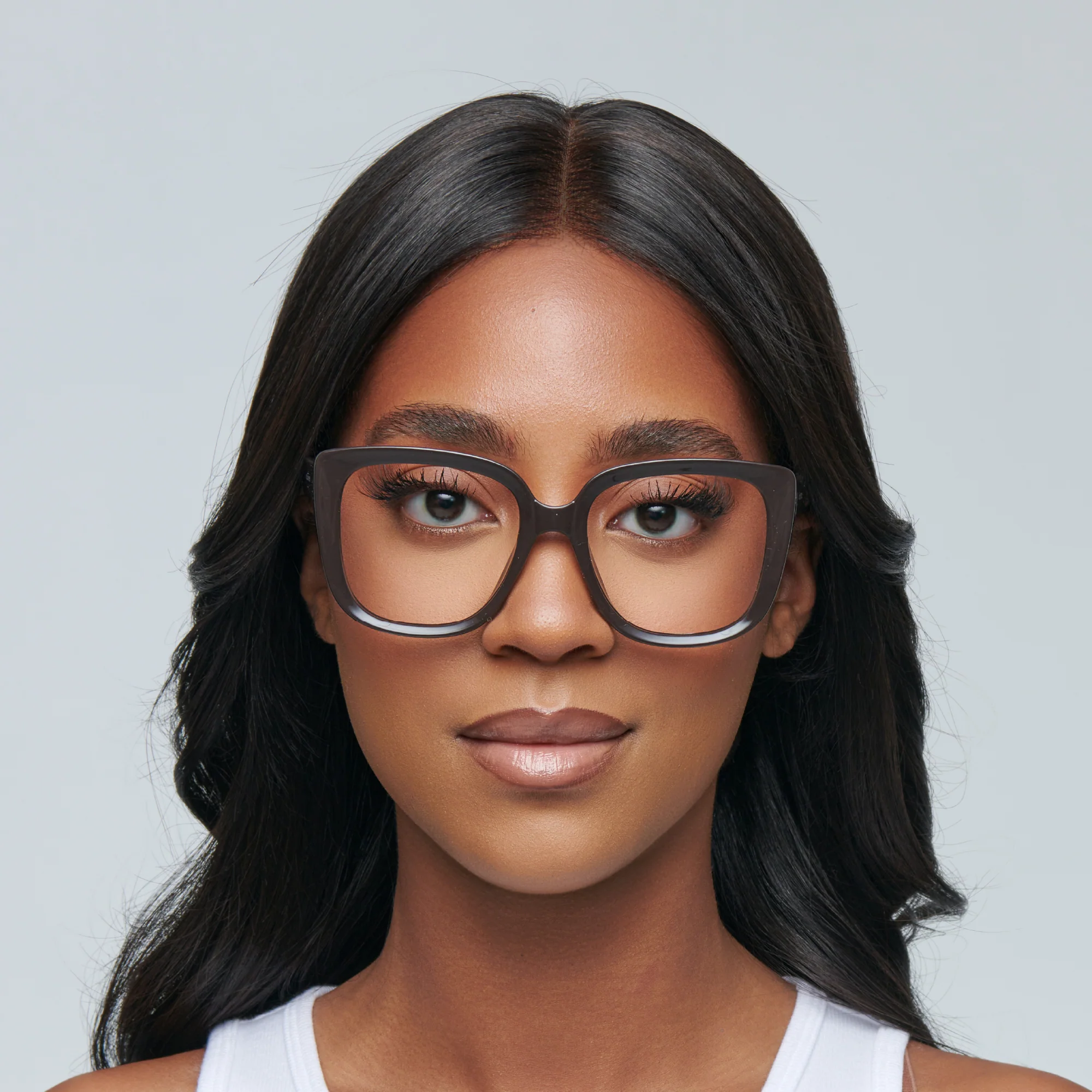 Mad Shade Thick Dark Brown Square Fake Glasses - 90s Retro Oversized Clear Lens Eyewear - Image 3