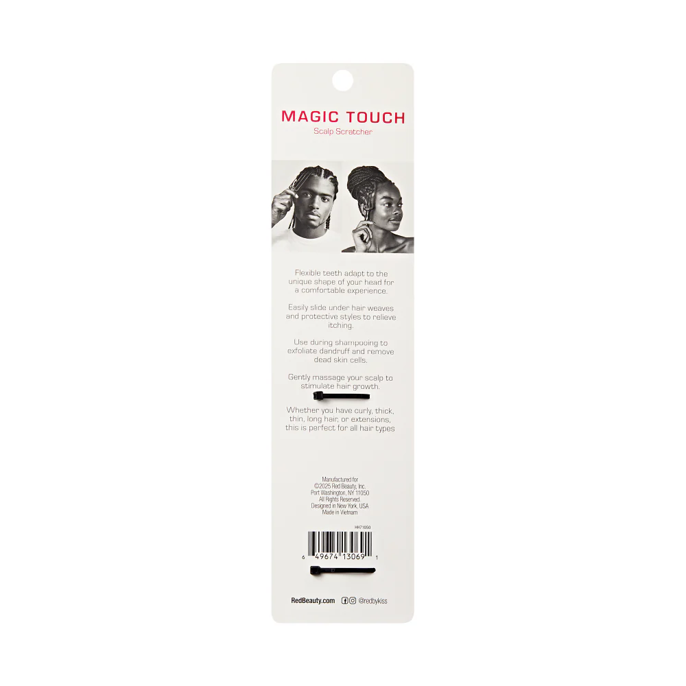 RED by KISS Magic Touch Scalp Scratcher – Flexible Teeth, Itch Relief, Scalp Exfoliation & Braid-Friendly Design - Image 6