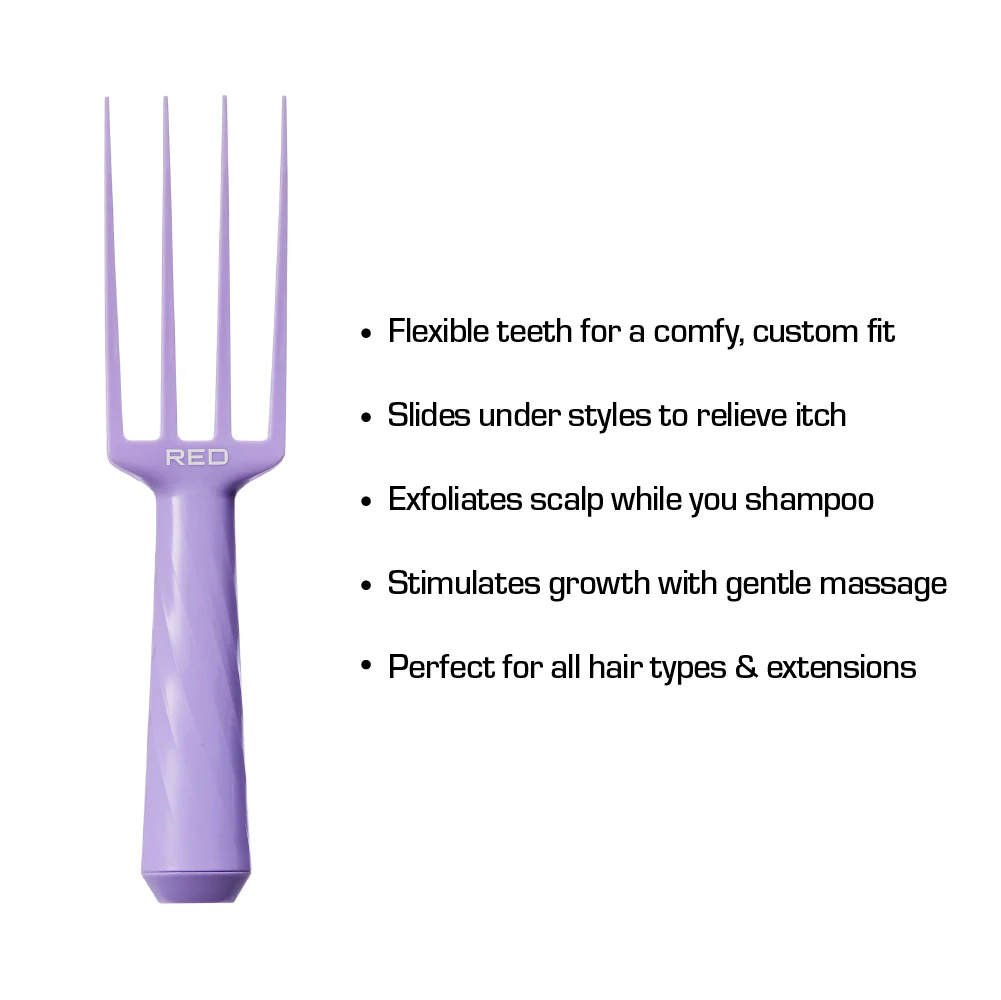 RED by KISS Magic Touch Scalp Scratcher – Flexible Teeth, Itch Relief, Scalp Exfoliation & Braid-Friendly Design - Image 9