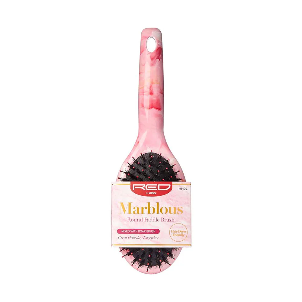 RED by KISS Marblous Boar Paddle Brush - Image 10