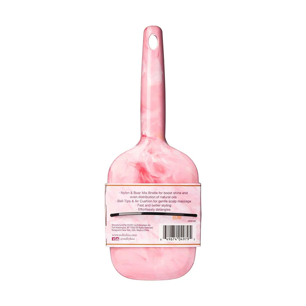 RED by KISS Marblous Boar Paddle Brush - Image 4