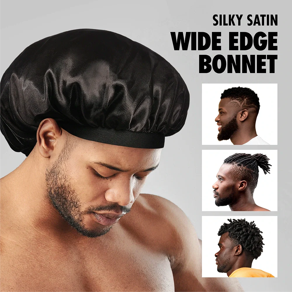 RED by KISS Men's Silky Satin Bonnet – Regular & Braid Size - Image 13