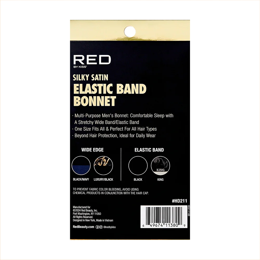 RED by KISS Men's Silky Satin Bonnet – Regular & Braid Size - Image 14
