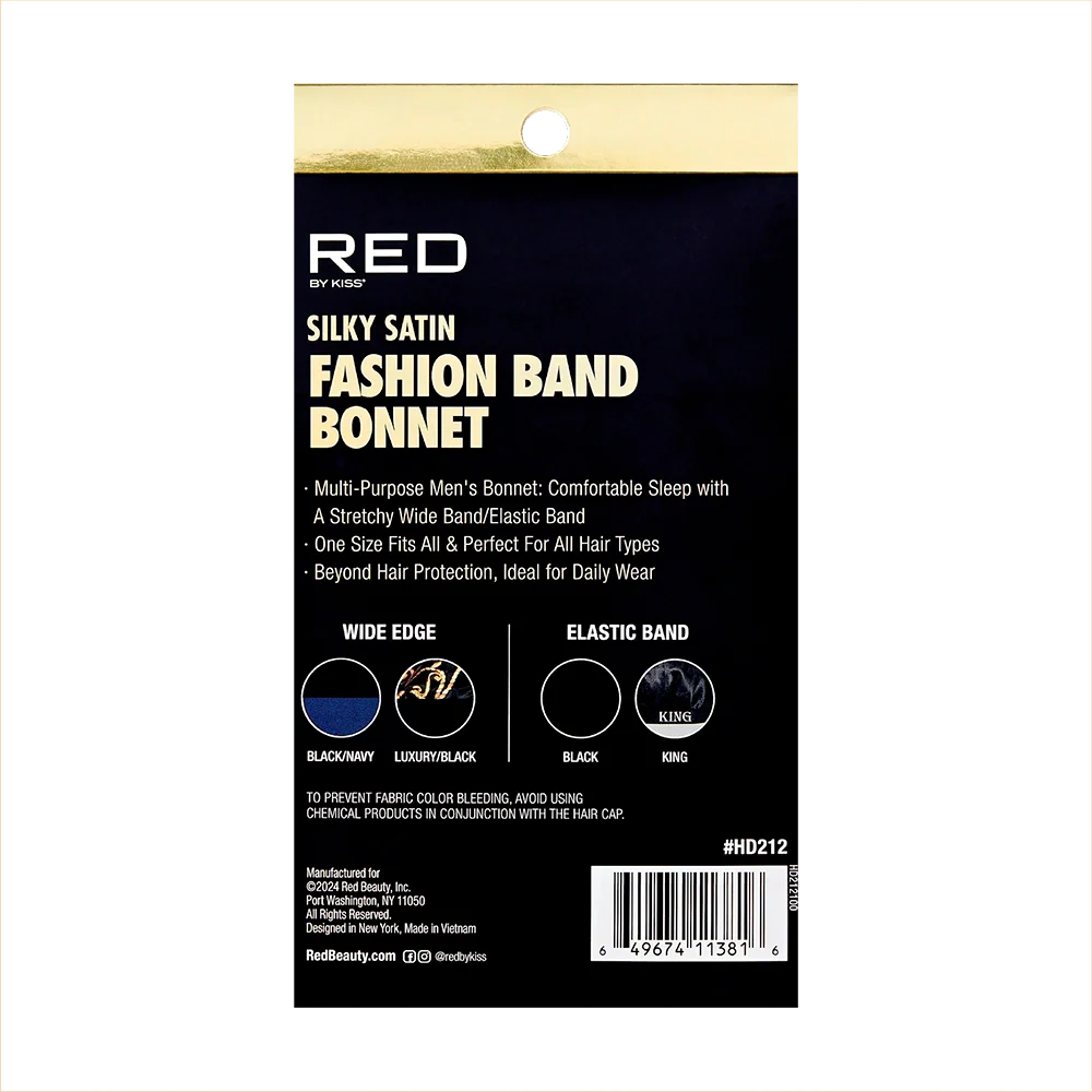 RED by KISS Men's Silky Satin Bonnet – Regular & Braid Size - Image 19