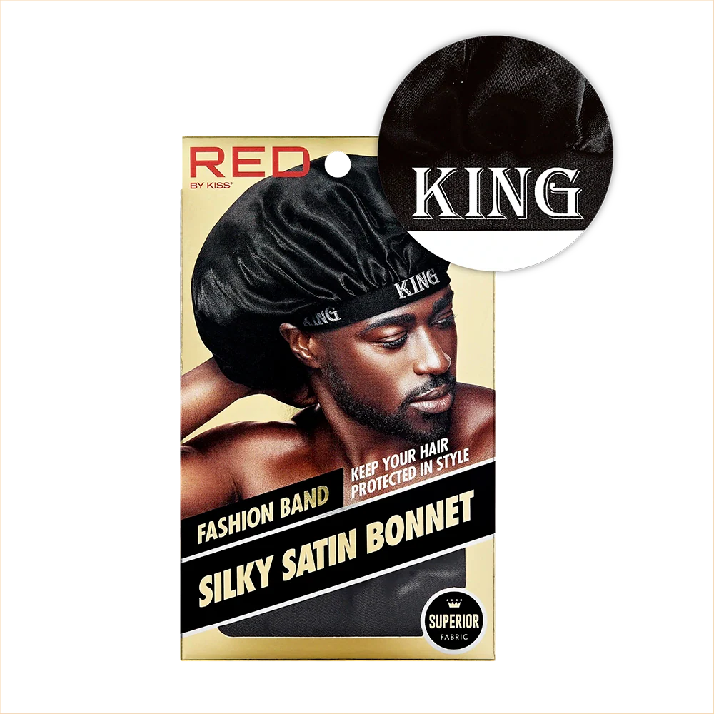 RED by KISS Men's Silky Satin Bonnet – Regular & Braid Size - Image 20