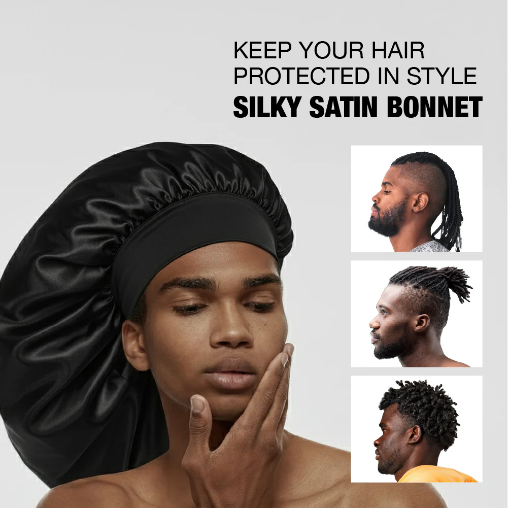 RED by KISS Men's Silky Satin Bonnet – Regular & Braid Size - Image 22