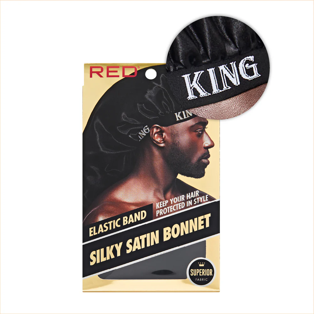 RED by KISS Men's Silky Satin Bonnet – Regular & Braid Size - Image 28