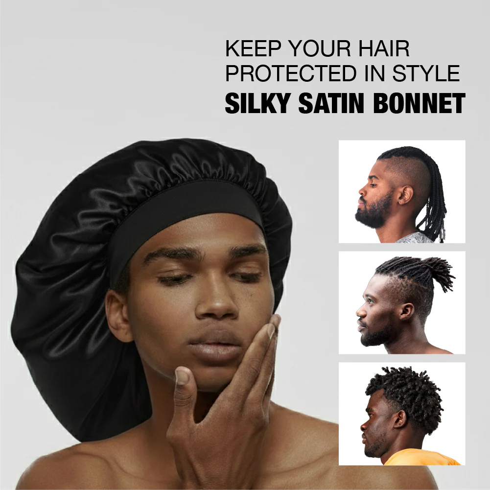 RED by KISS Men's Silky Satin Bonnet – Regular & Braid Size - Image 30