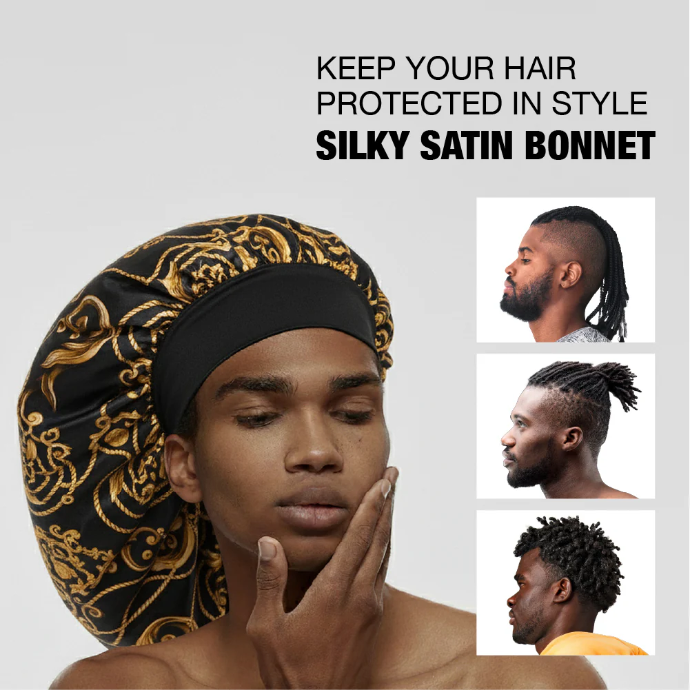 RED by KISS Men's Silky Satin Bonnet – Regular & Braid Size - Image 31
