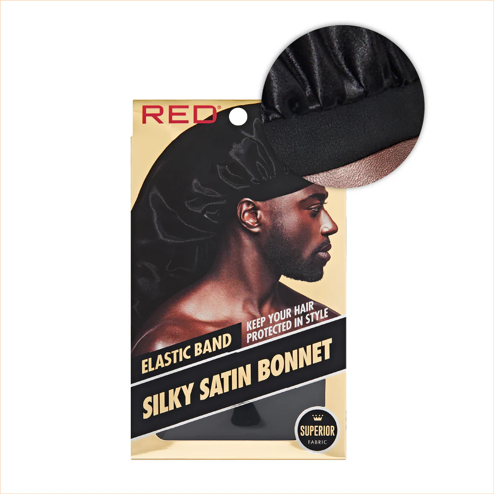 RED by KISS Men's Silky Satin Bonnet – Regular & Braid Size - Image 34