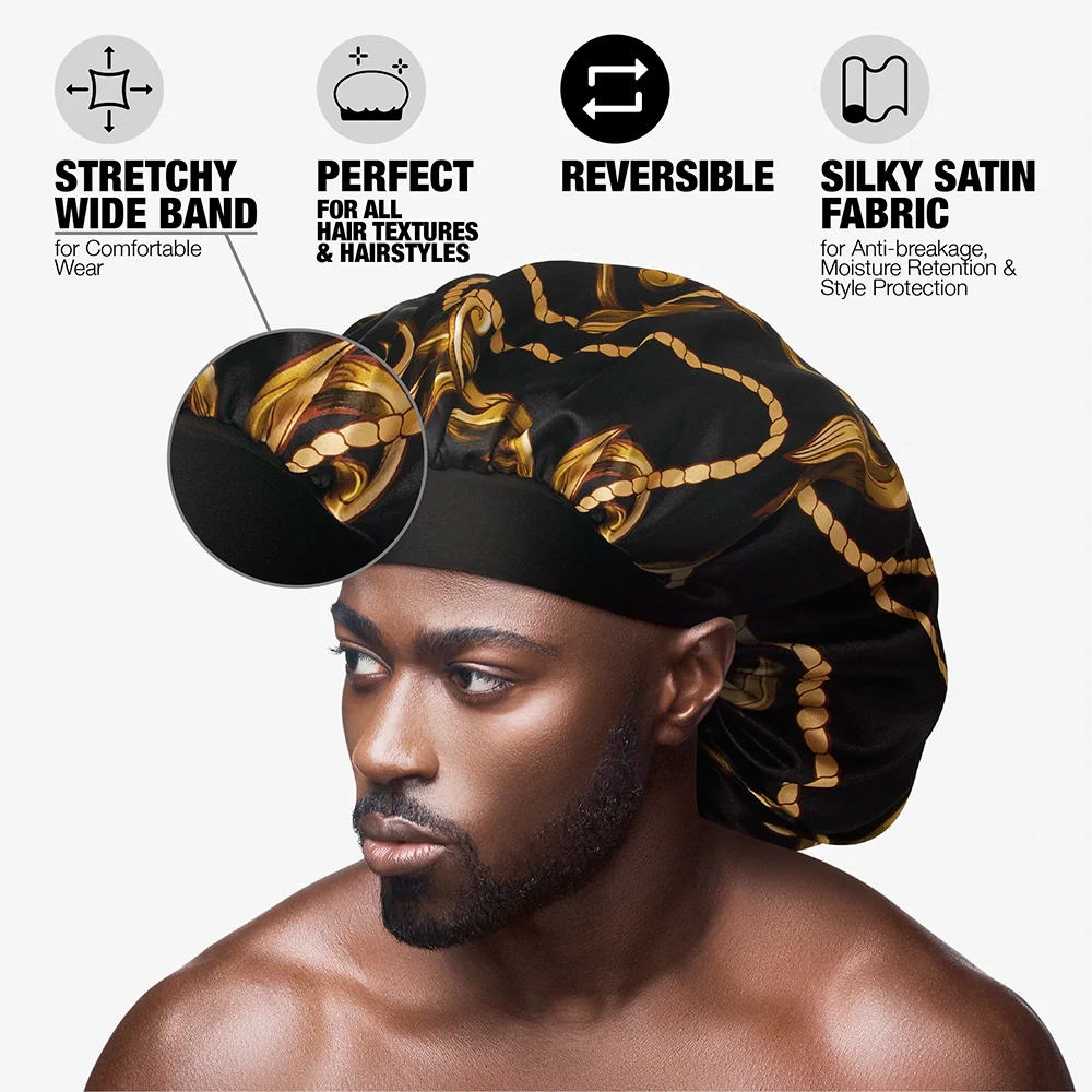 RED by KISS Men's Silky Satin Bonnet – Regular & Braid Size - Image 6