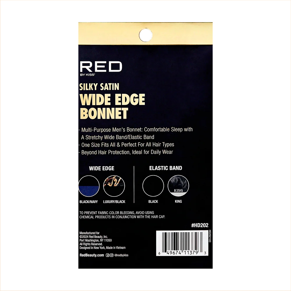 RED by KISS Men's Silky Satin Bonnet – Regular & Braid Size - Image 9