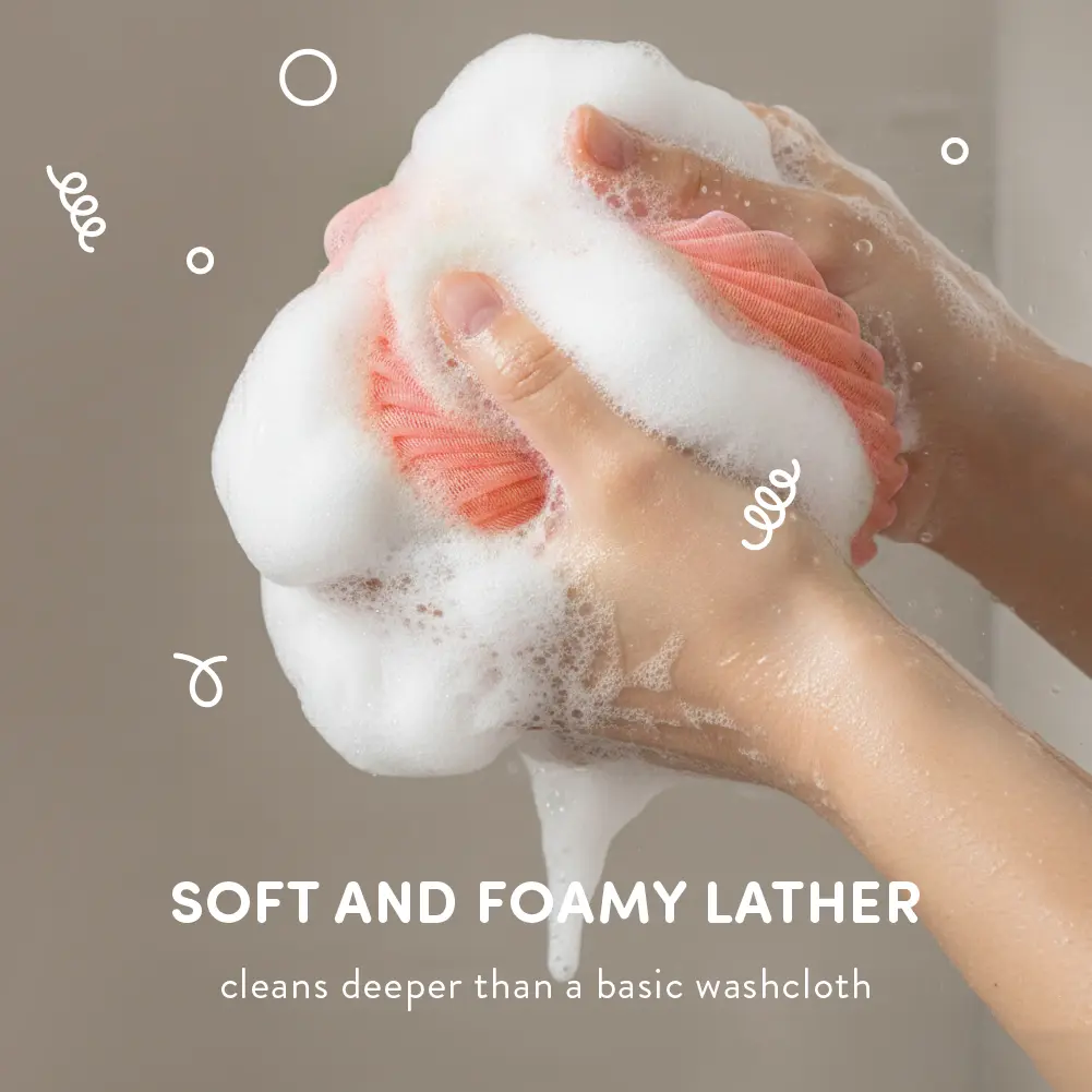 éclat Mesh Bath Sponge Loofah - Soft Exfoliating Shower Pouf Balls - Image 22