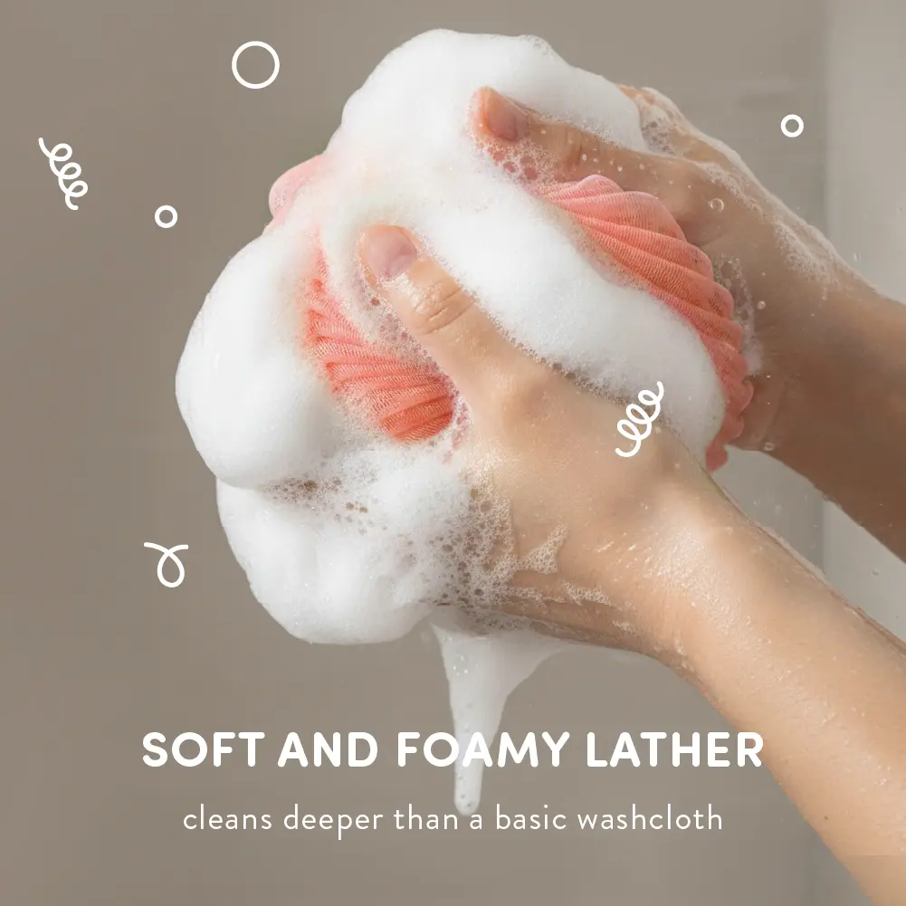 éclat Mesh Bath Sponge Loofah - Soft Exfoliating Shower Pouf Balls - Image 23