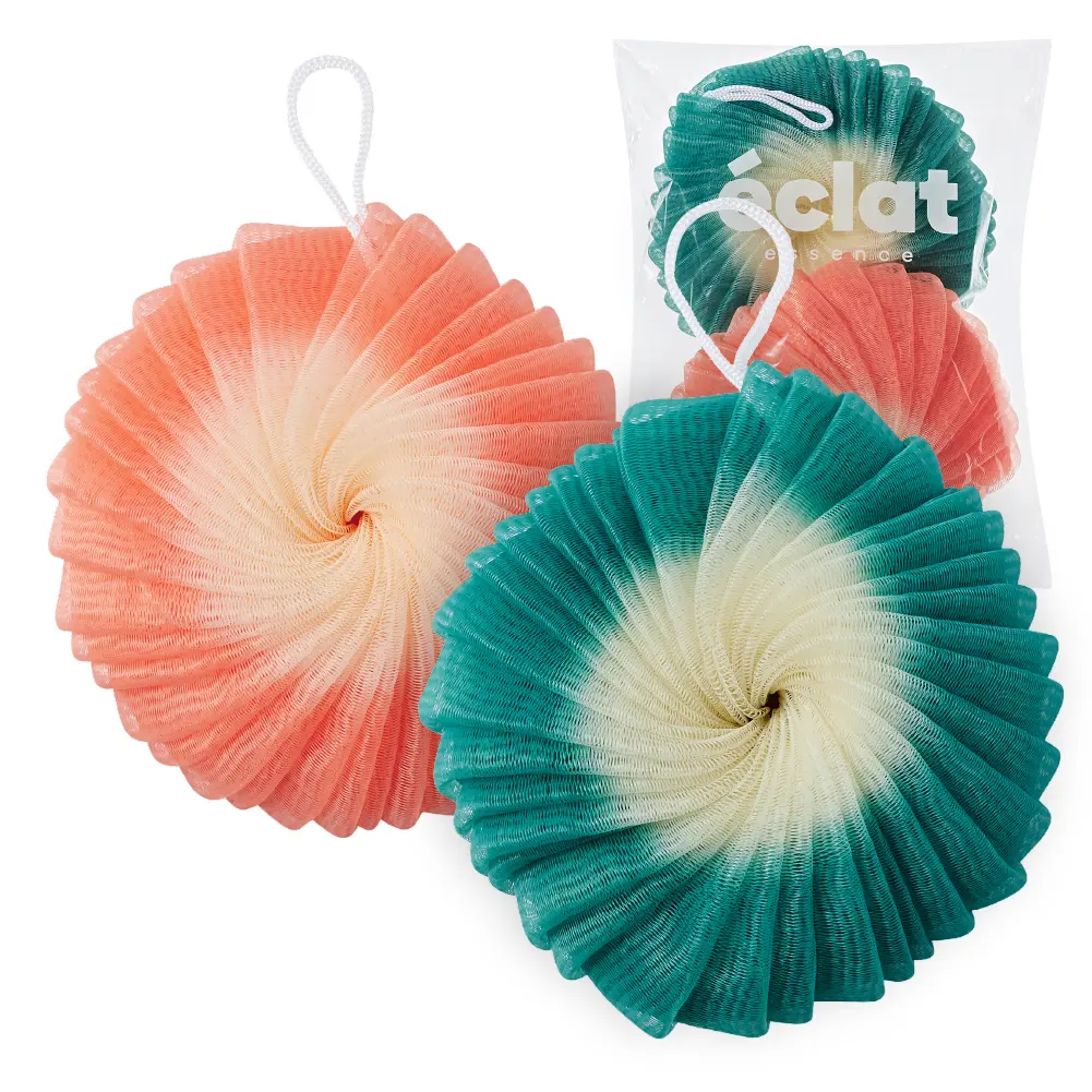 éclat Mesh Bath Sponge Loofah - Soft Exfoliating Shower Pouf Balls - Image 33