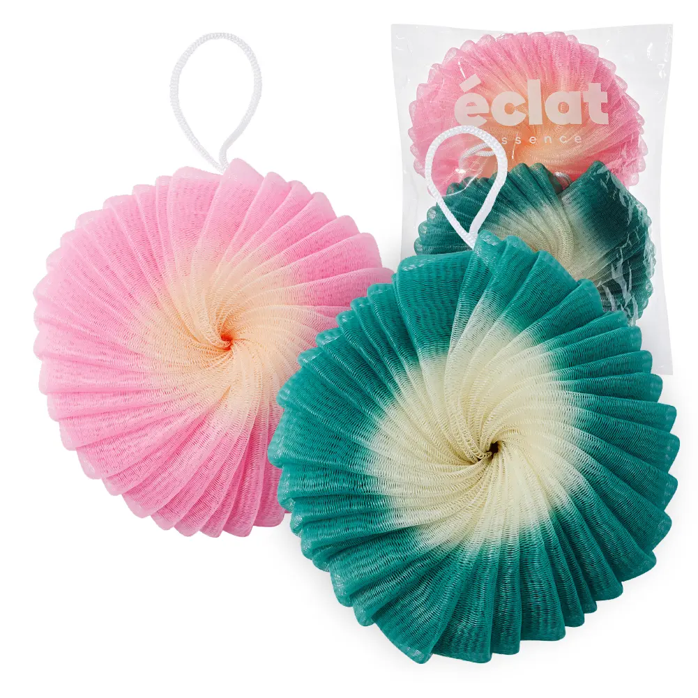 éclat Mesh Bath Sponge Loofah - Soft Exfoliating Shower Pouf Balls - Image 34