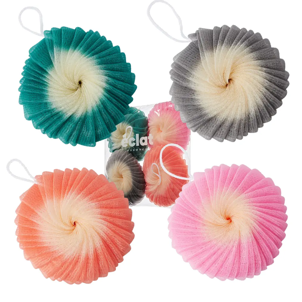 éclat Mesh Bath Sponge Loofah - Soft Exfoliating Shower Pouf Balls - Image 36