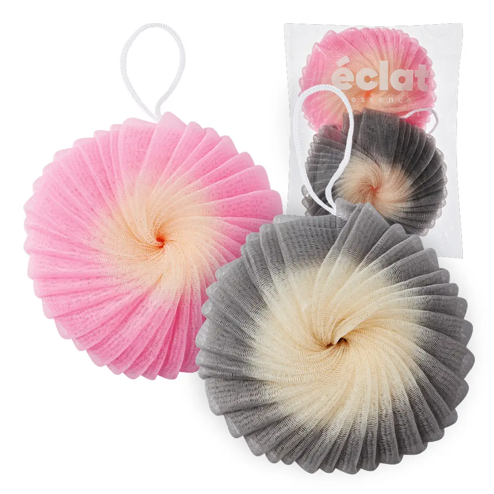 éclat Mesh Bath Sponge Loofah - Soft Exfoliating Shower Pouf Balls - Image 47