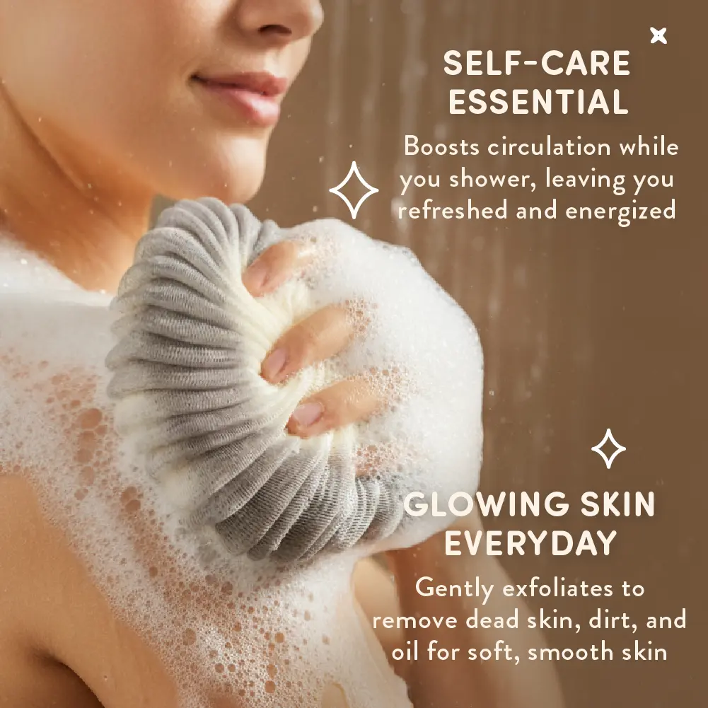 éclat Mesh Bath Sponge Loofah - Soft Exfoliating Shower Pouf Balls - Image 7