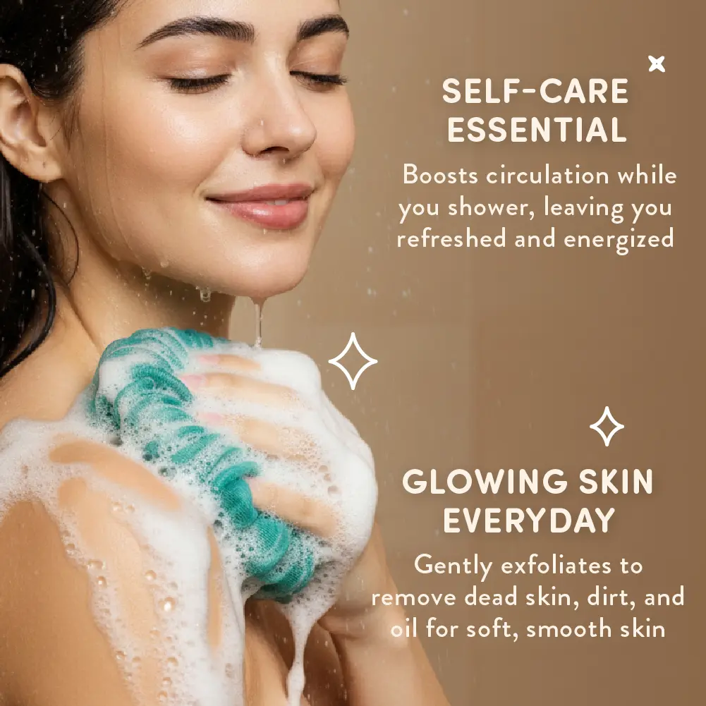 éclat Mesh Bath Sponge Loofah - Soft Exfoliating Shower Pouf Balls - Image 9